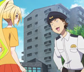 policeman talking to saki